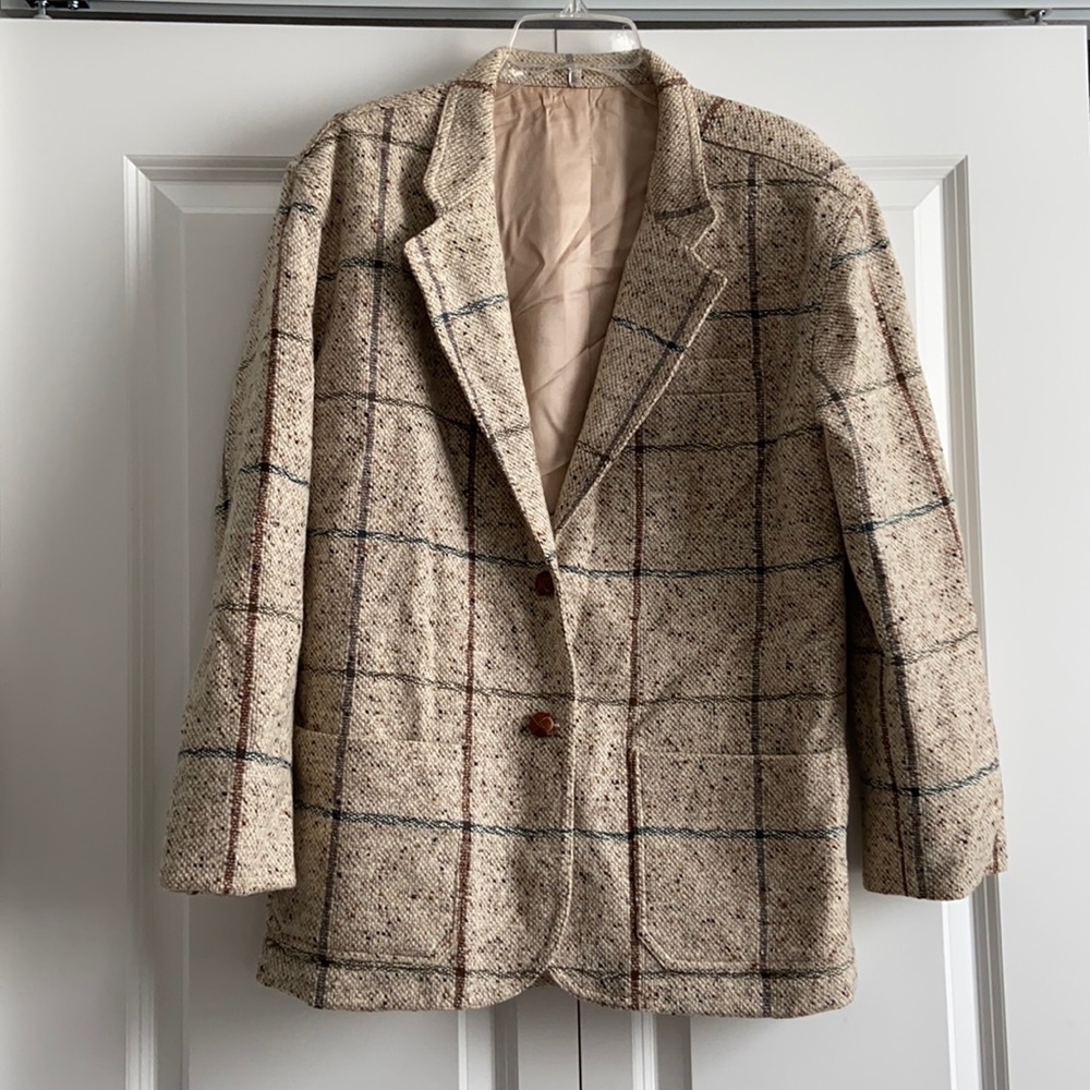 Ladies wool blazer multi color